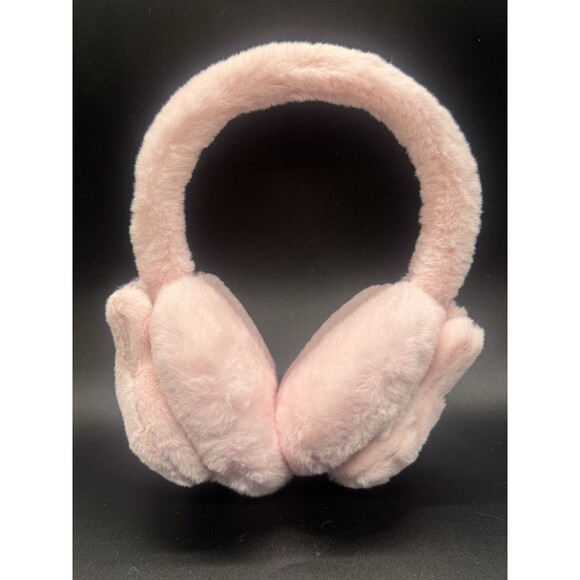 Pink Faux Fur Fluffy Plush Labubu Kids Earmuffs - Picture 2 of 5